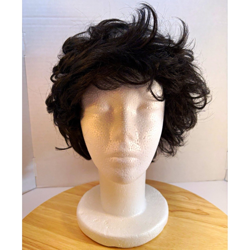 Foxy Silver Collection Wig Dark Brown Short Wavy Heat-Resistant Clip-In